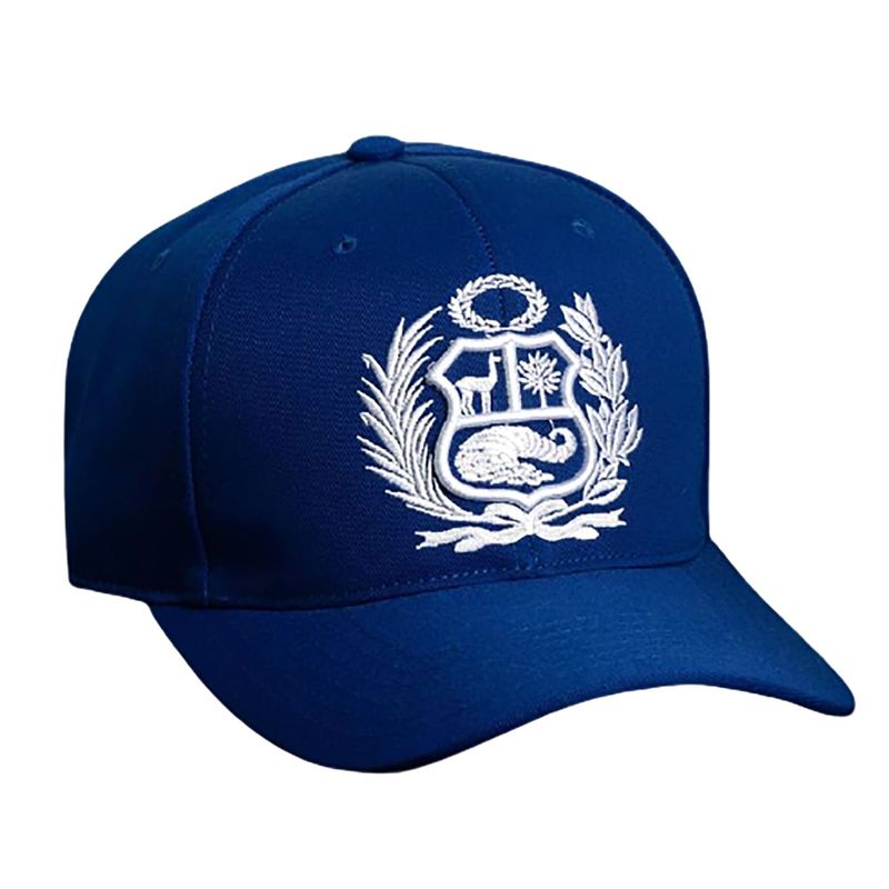 TODO GORROS PERU - Gorra Perú azulino con escudo blanco - TODO GORROS PERU