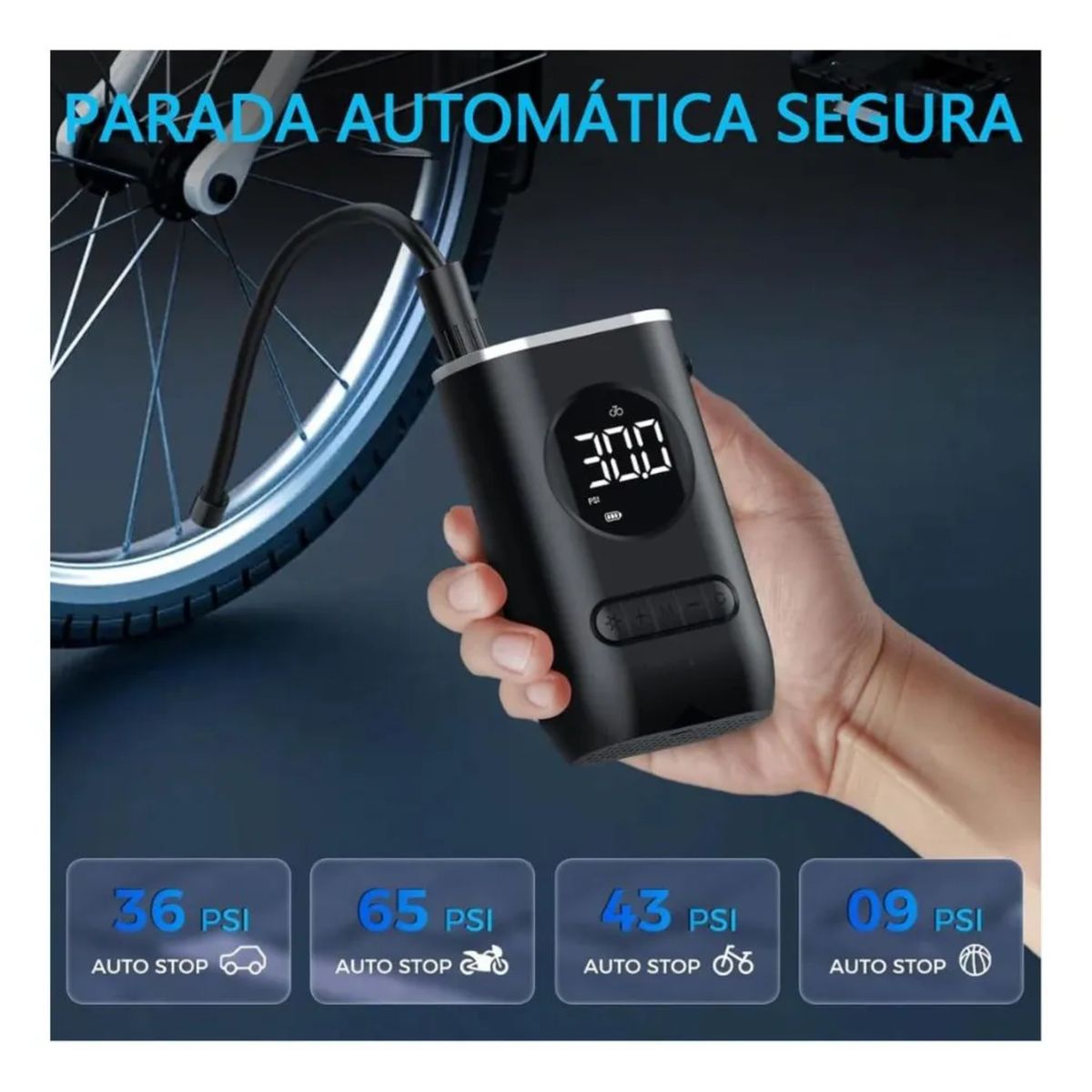 GENERICO - Inflador de Llantas Digital Portatil - Mini Compresor