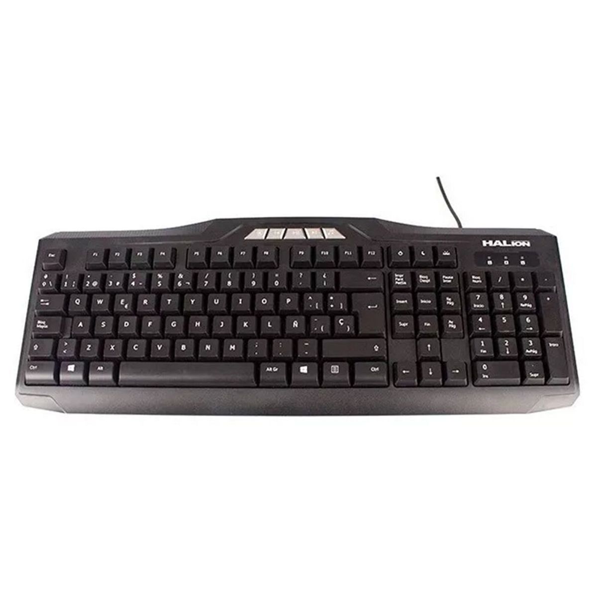 HALION - TECLADO CON BOTONES MULTIMEDIA HALION K851 CON CABLE USB