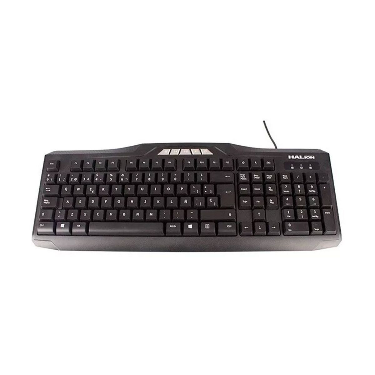 HALION - TECLADO CON BOTONES MULTIMEDIA HALION K851 CON CABLE USB