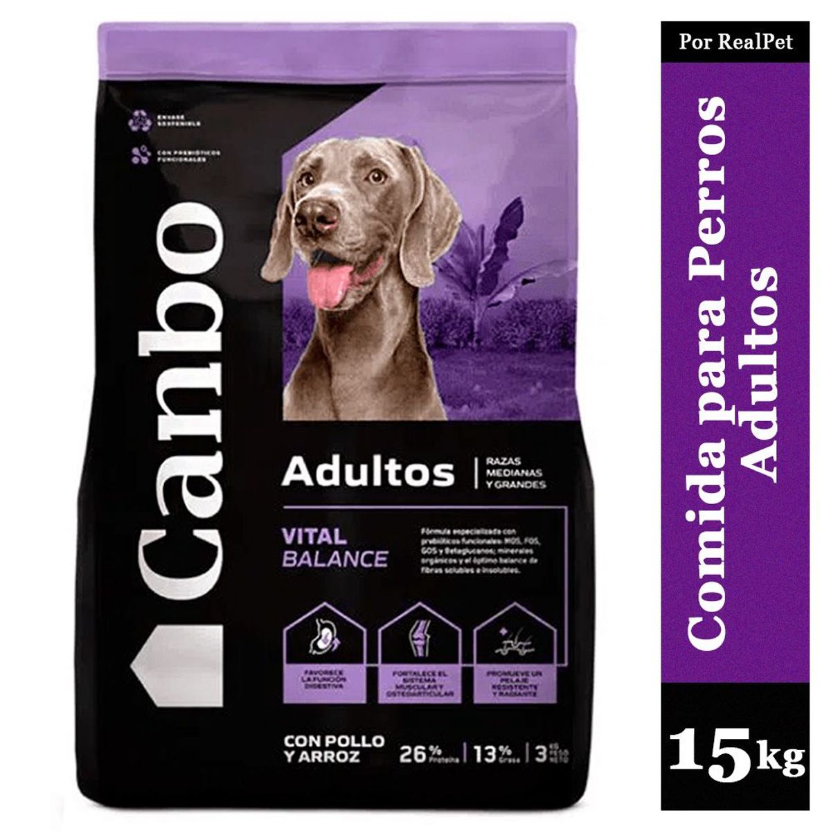 CANBO - Comida Perro Adulto Mediano Grande Canbo Balance Pollo 15 kg