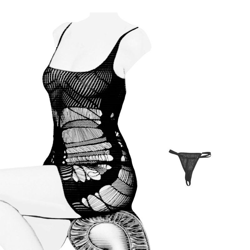 GENERICO - Babydoll Malla  Cesil mas Tanga Lencería