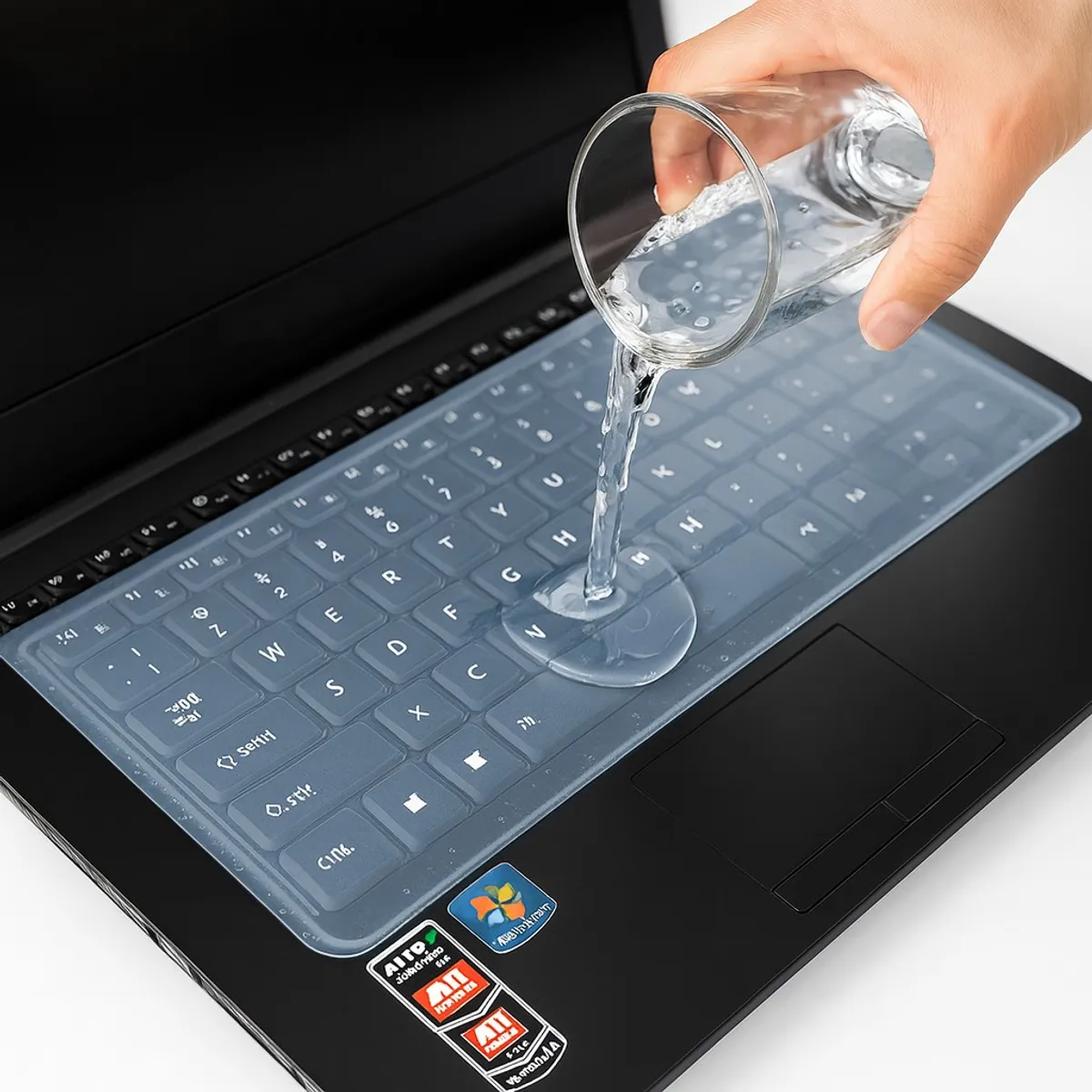 GENERICO - Protector de Teclado de Silicona para Laptop  Cubierta Antipolvo y Antiderrames