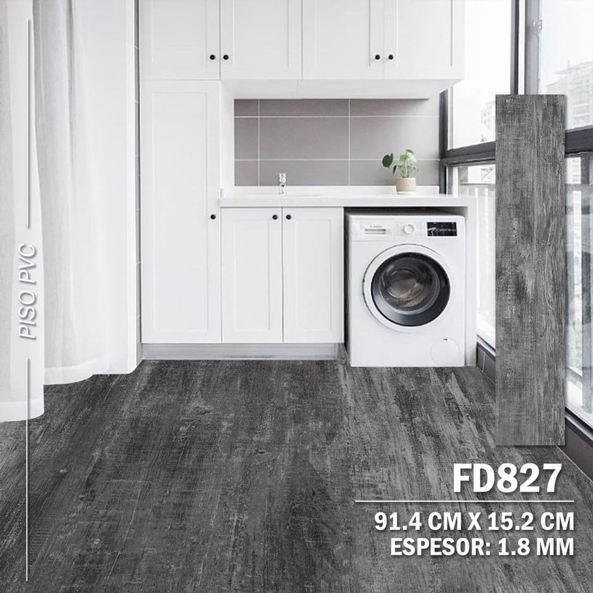 DECOKASA - Piso Laminado De Pvc Autoadhesivo FD827
