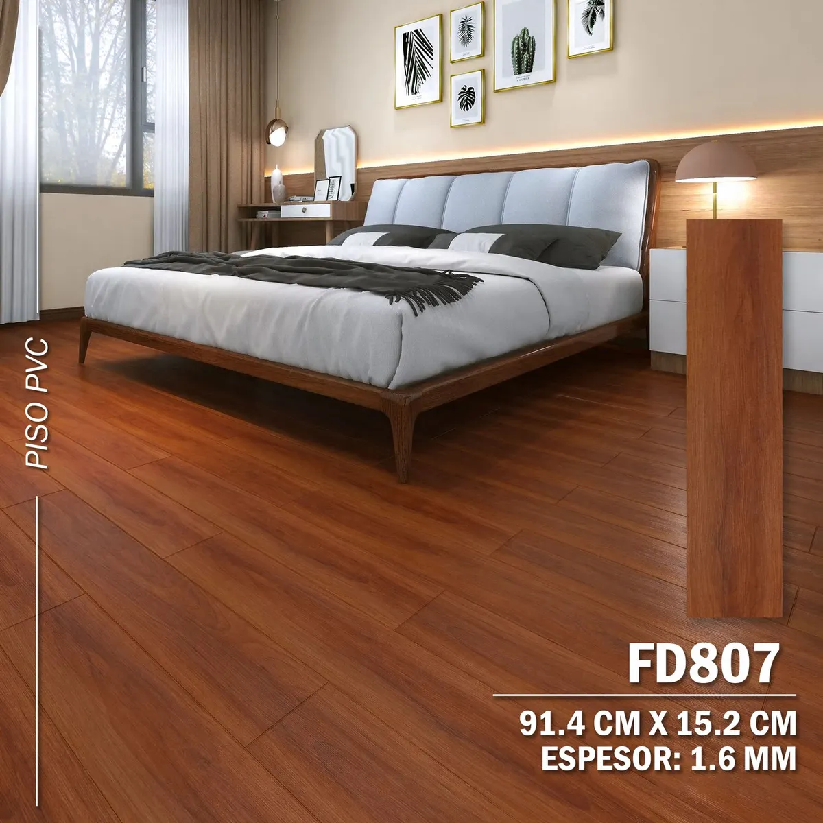 DECOKASA - Piso Vinilico PVC Autoadhesivo 3D 5m2 - FD807