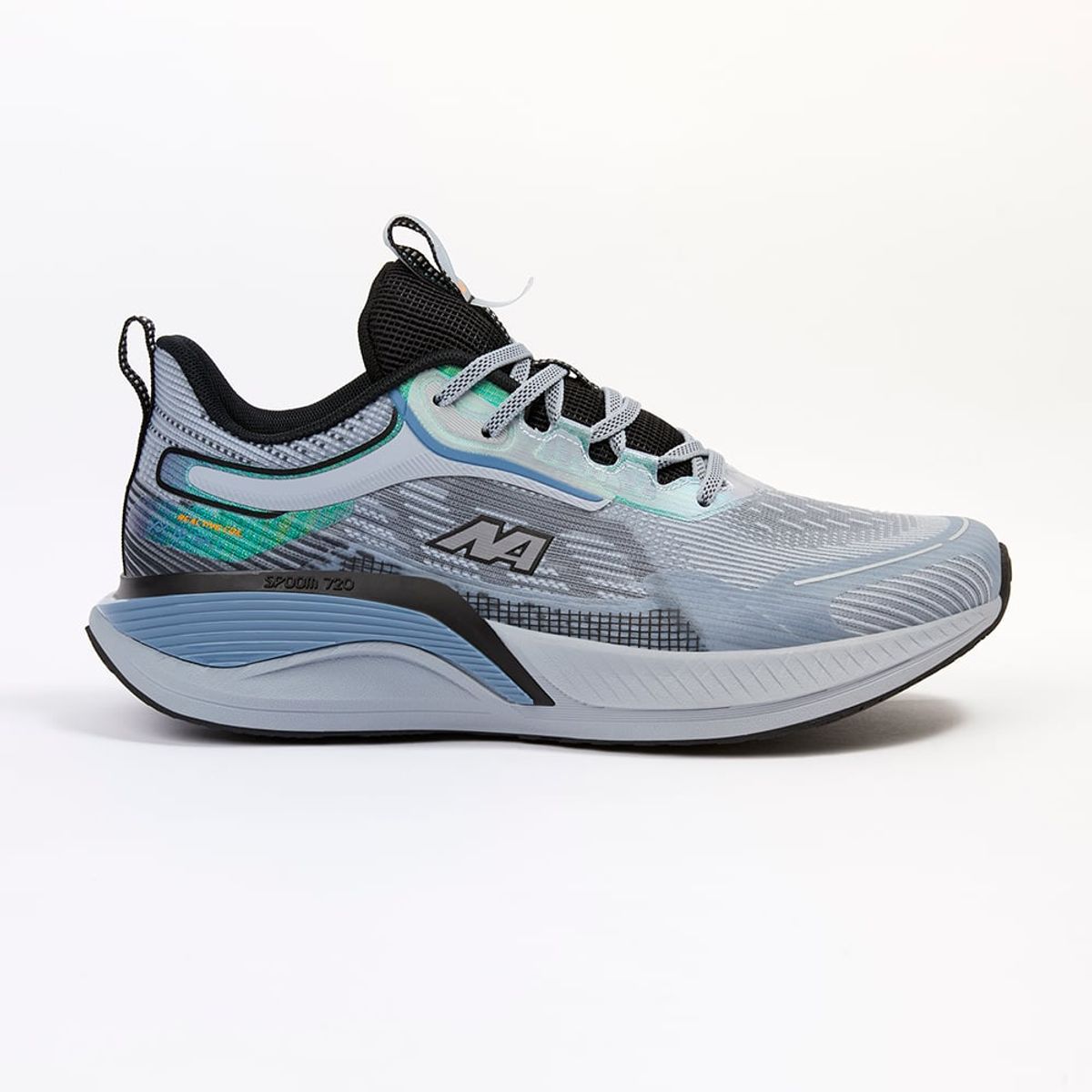 NEW ATHLETIC - ZAPATILLAS NEW ATHLETIC RUNNING SPOOM86 GRIS CON AZULINO PARA HOMBRE