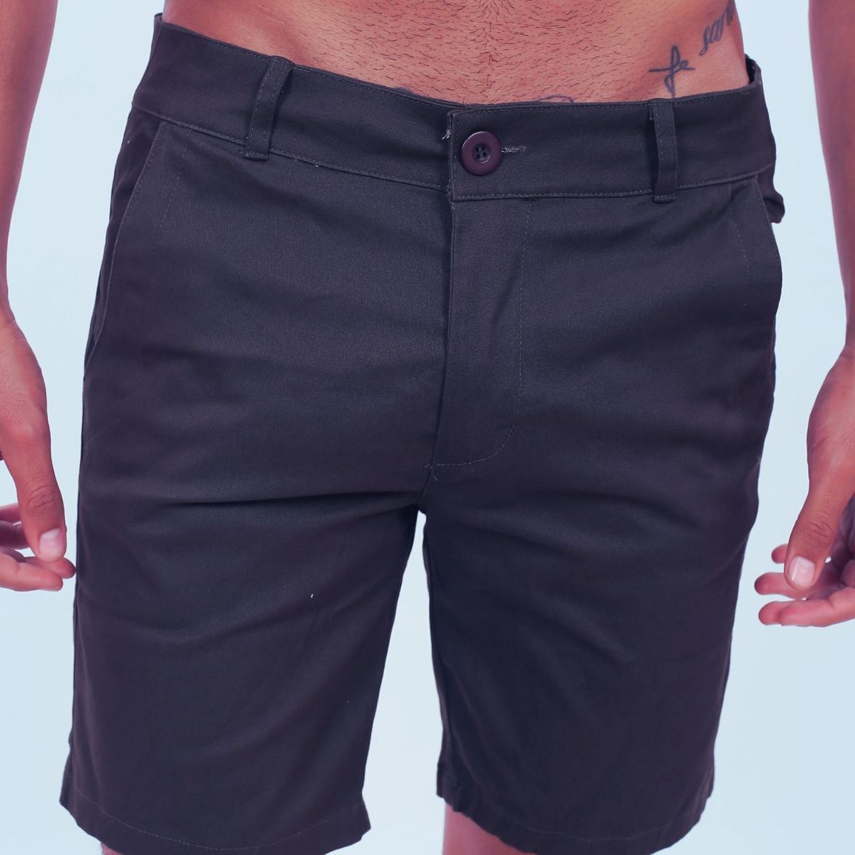 J JERAOUS - BERMUDA JERAOUS DRILL DE HOMBRE Gris