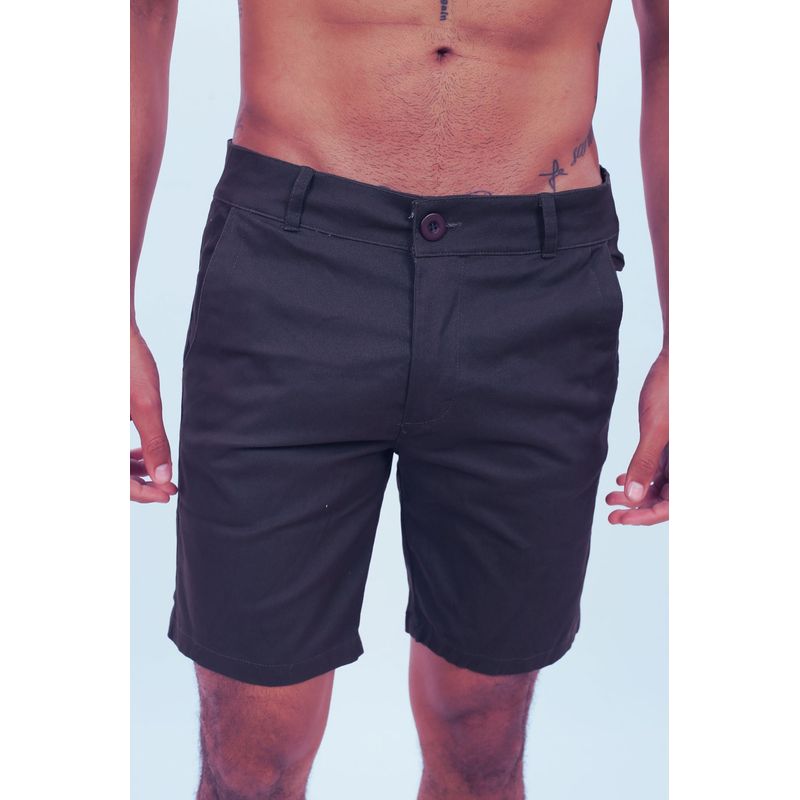 J JERAOUS - BERMUDA JERAOUS DRILL DE HOMBRE Gris