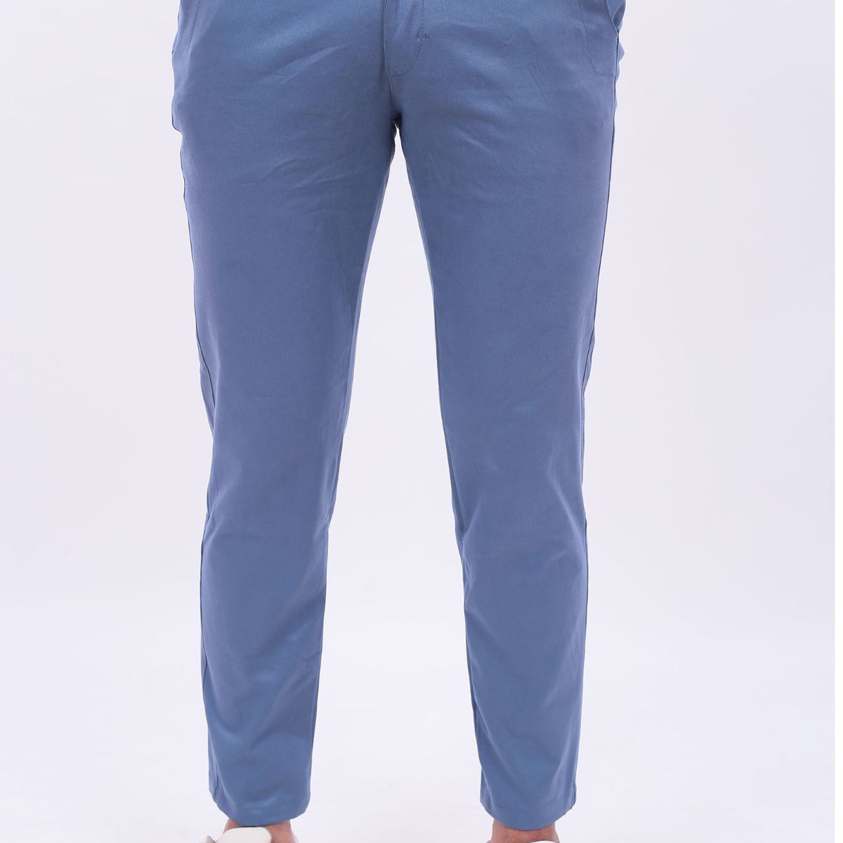 J JERAOUS - PANTALOM JERAOUS DRILL STRECH Celeste Acero