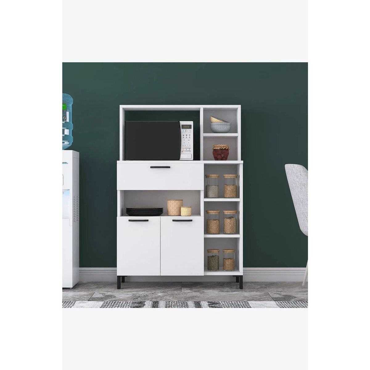 TU MESITA - Mueble para Microondas Aury color Blanco TU MESITA