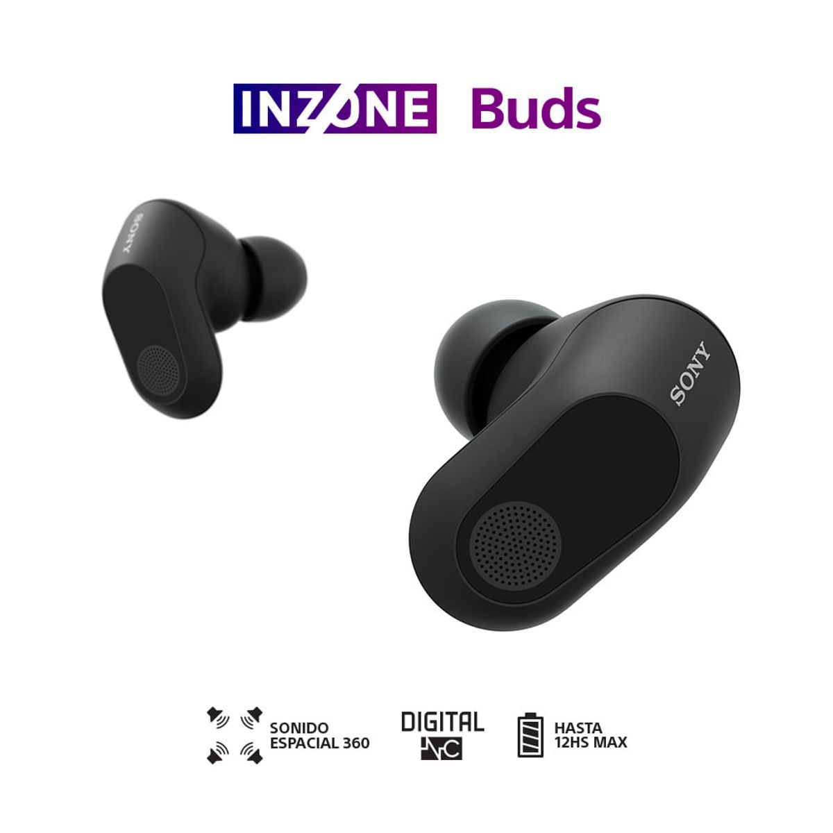 SONY - Sony Audífonos Gamer WF-G700N Noise Cancelling INZONE Buds Negro