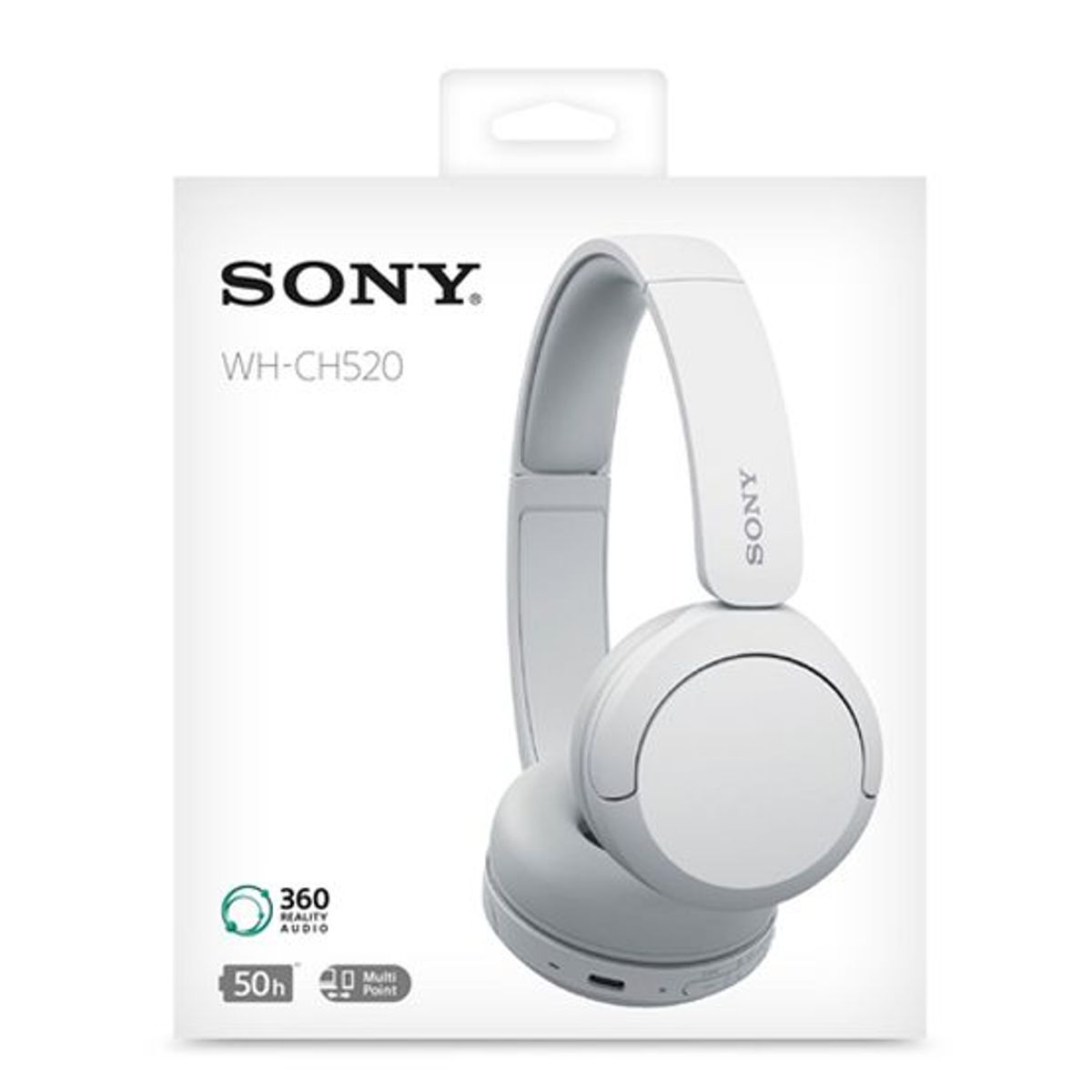 SONY - Audífonos Sony Bluetooth WH-CH520 50h  - Blanco