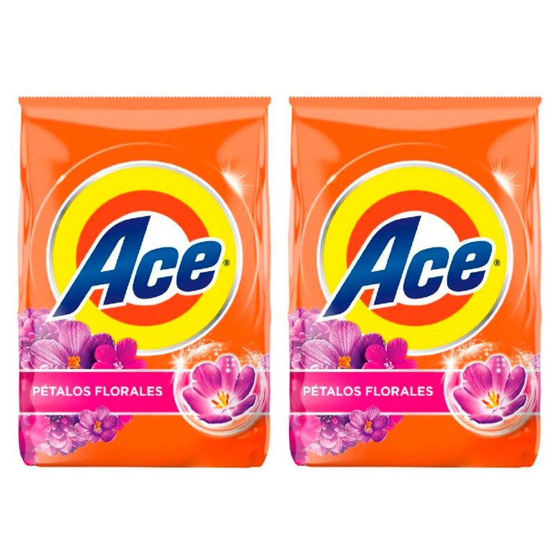ACE - Pack x2 Detergente en Polvo Ace Floral 4kg