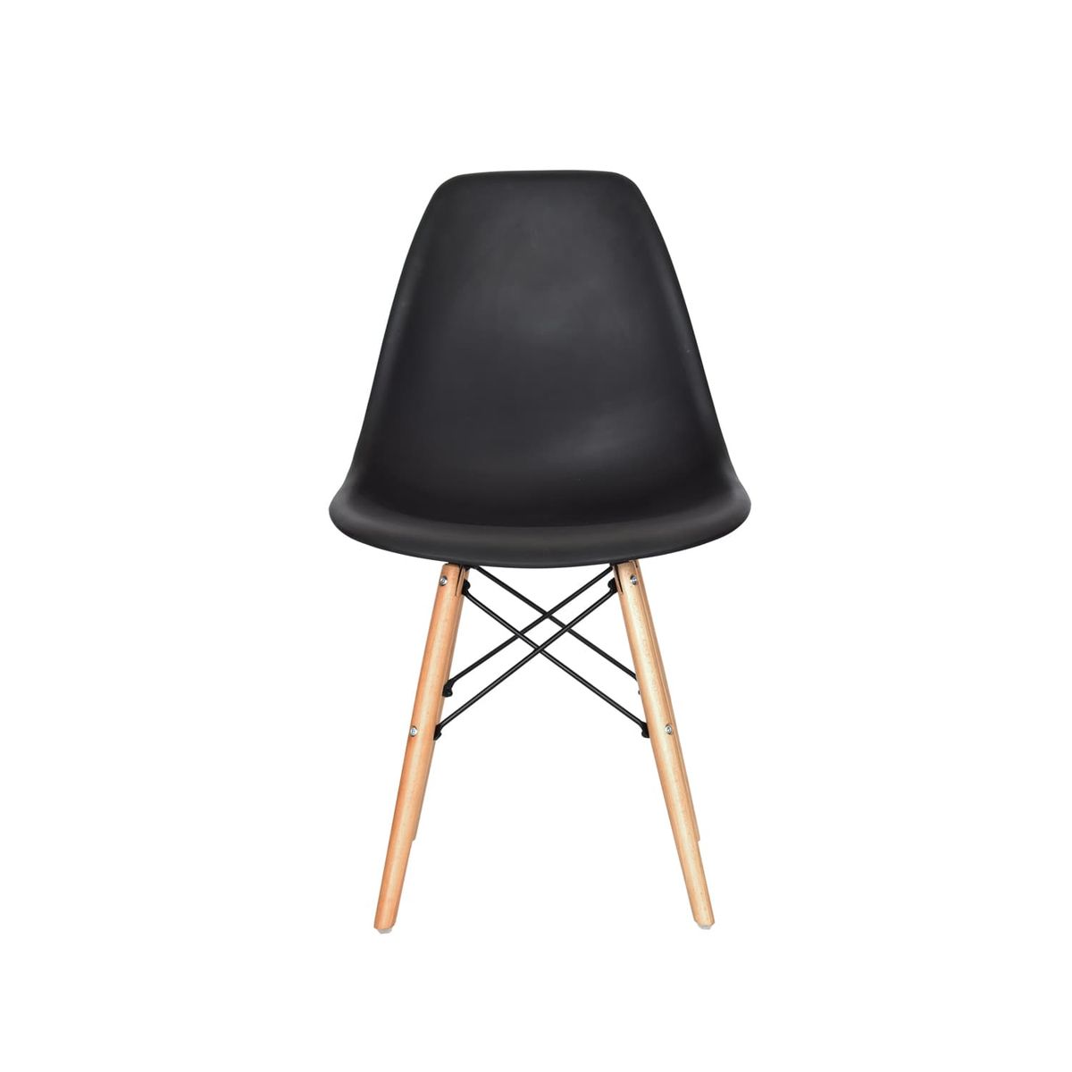 OFIDEAS - Silla de Comedor Diseño Eames Color Negro X 2 Unid Ofideas