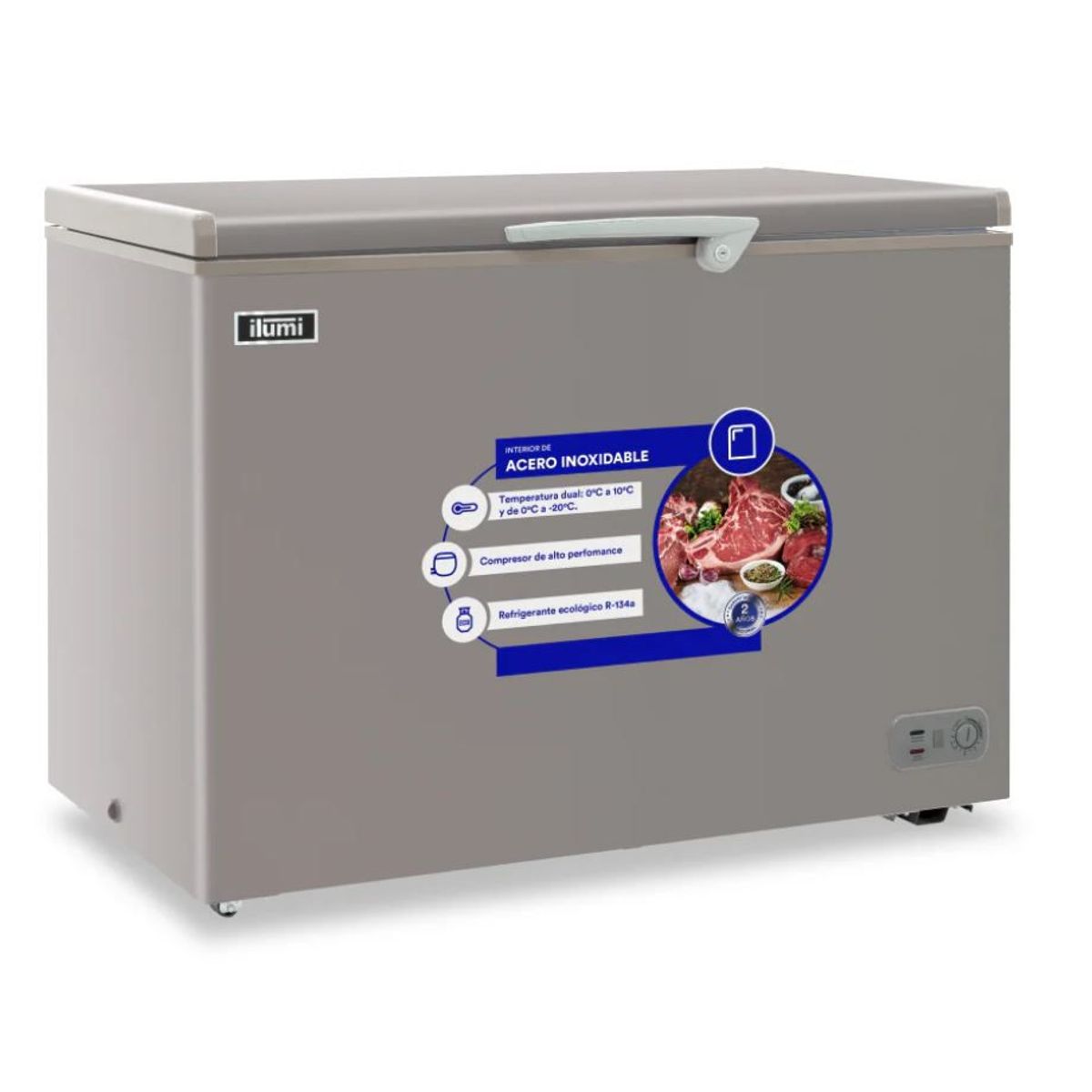 ILUMI - Congeladora Ilumi TFI-3400DG-Gris