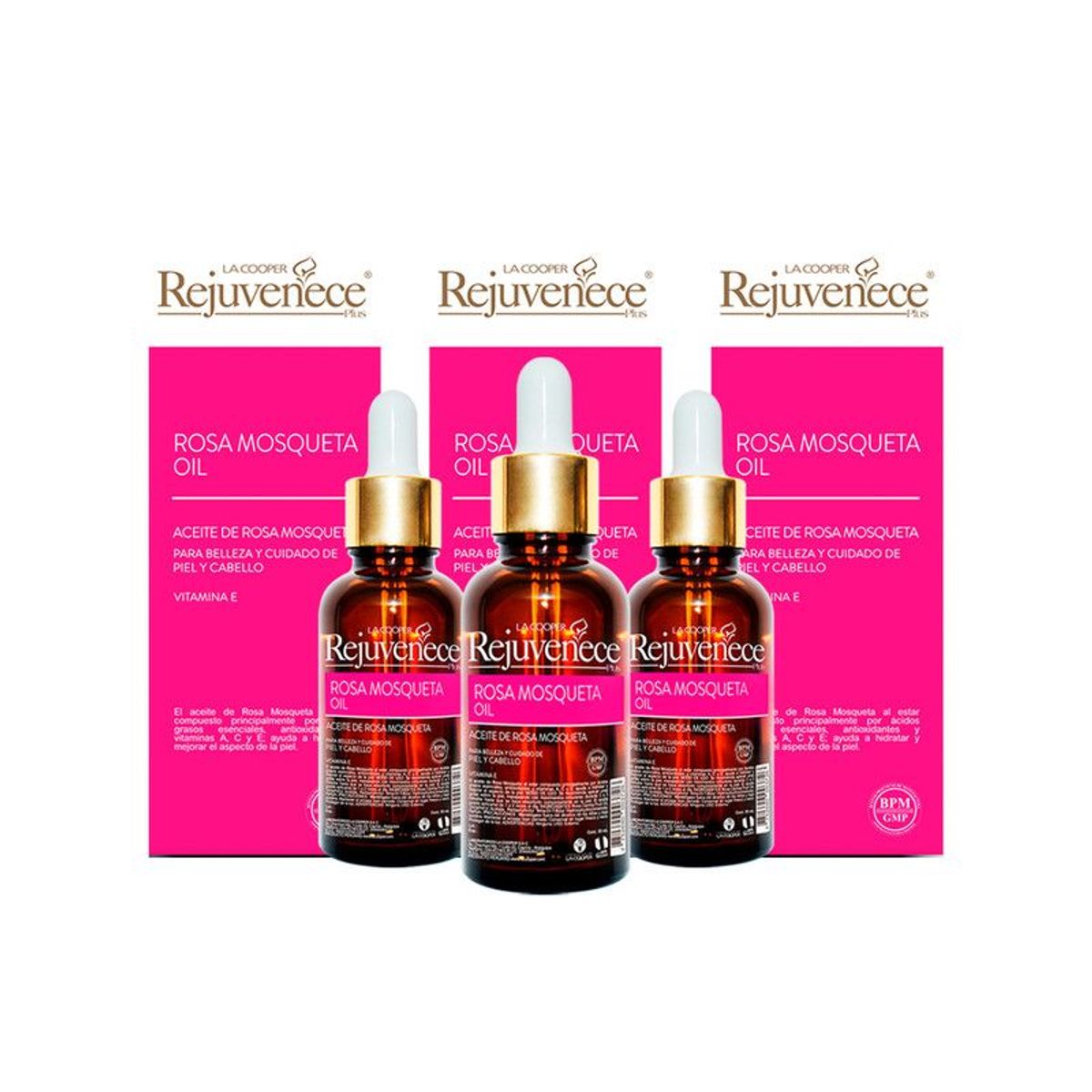 GENERICO - 3 Aceite De Rosa Mosqueta Rejuvenece Plus 30Ml