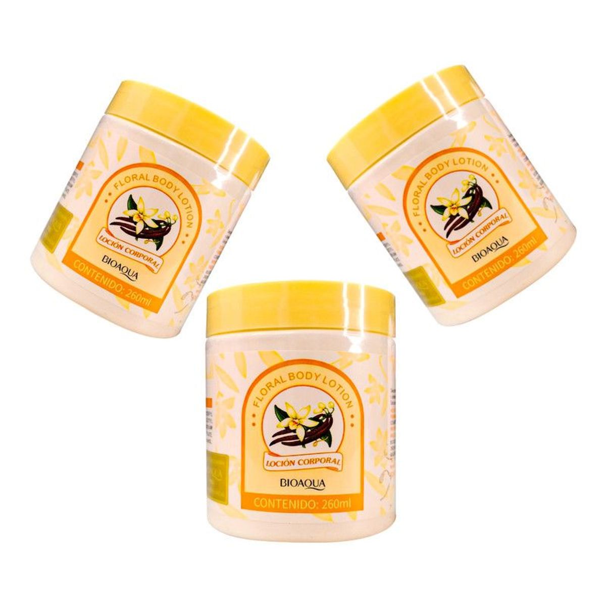 BIOAQUA - 3 Locion Corporal Floral Body Lotion Vainilla 260Ml - Bioaqua