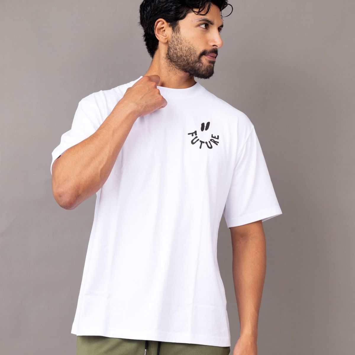 QH - Polo oversize algodón alto gramaje con estampado