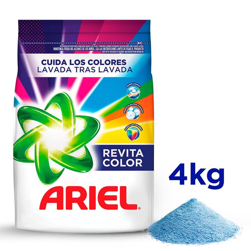 ARIEL - Detergente en Polvo Ariel Revitacolor Powered 4kg