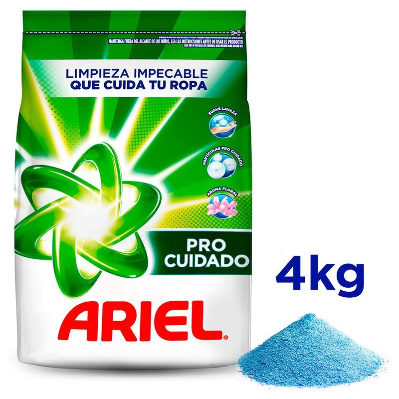 ARIEL - Detergente en Polvo Ariel Regular Pro Cuidado 4kg