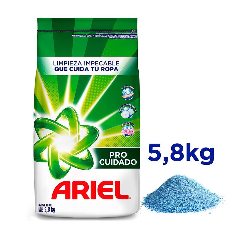ARIEL - Detergente en Polvo Ariel Regular Pro Cuidado  5.8kg