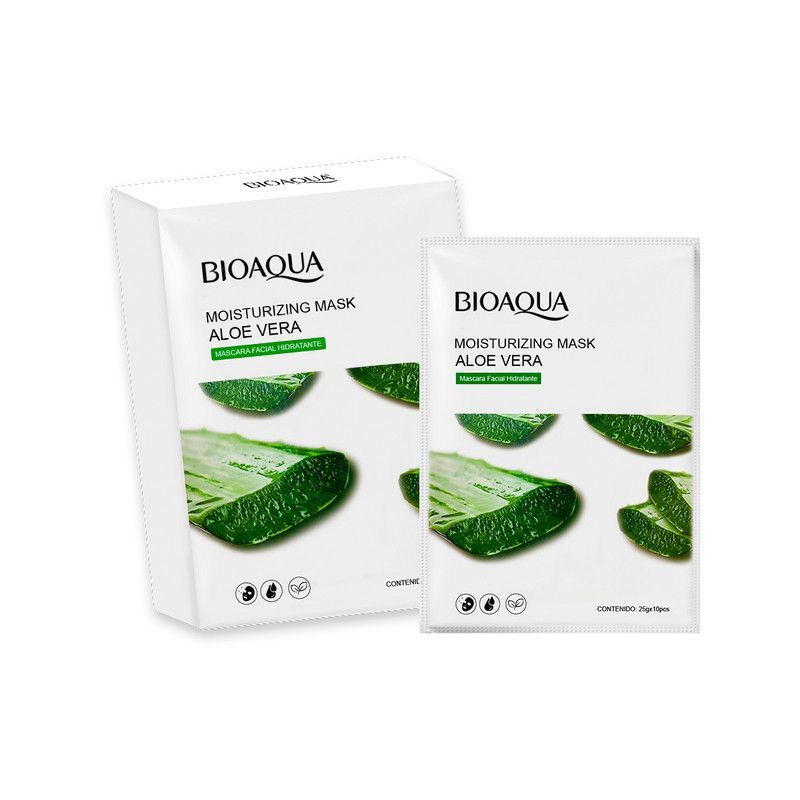 BIOAQUA - Mascarilla Facial Hidratante De Aloe De Vera 25Gx10 Pcs - Bioaqua