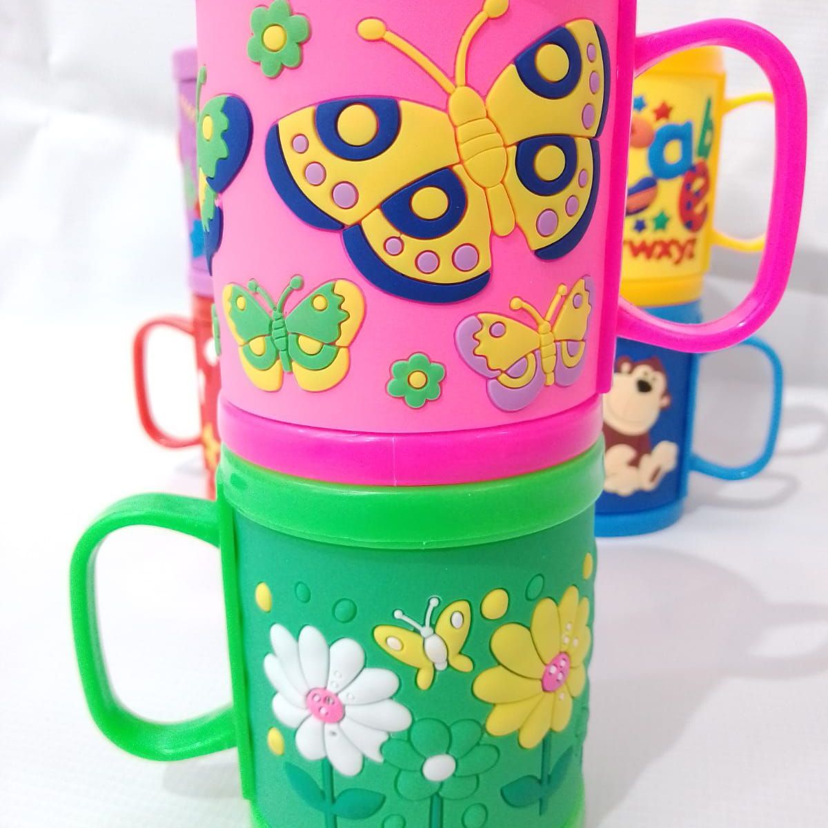 GENERICO - Taza De Plastico Con Diseño 3D En Silicona Color Verde