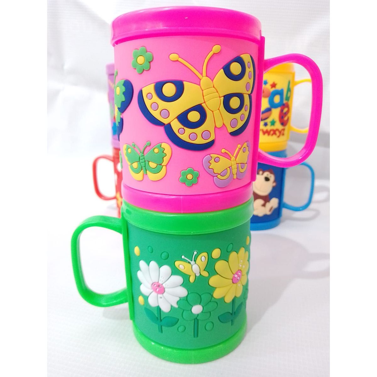 GENERICO - Taza De Plastico Con Diseño 3D En Silicona Color Verde