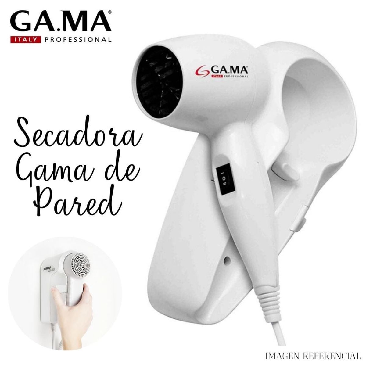 GAMA - Secadora Gama Para Pared de Titaniun - 1200 watts