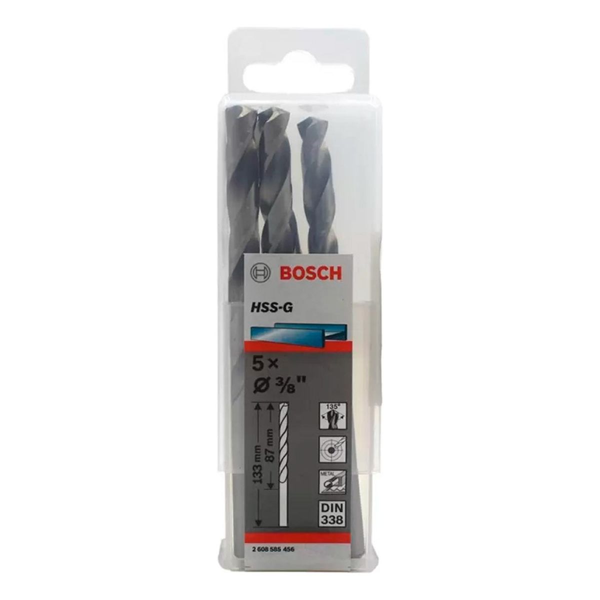 BOSCH - Bosch Broca Metal HSS-G X5U  9.5mm  3/8"