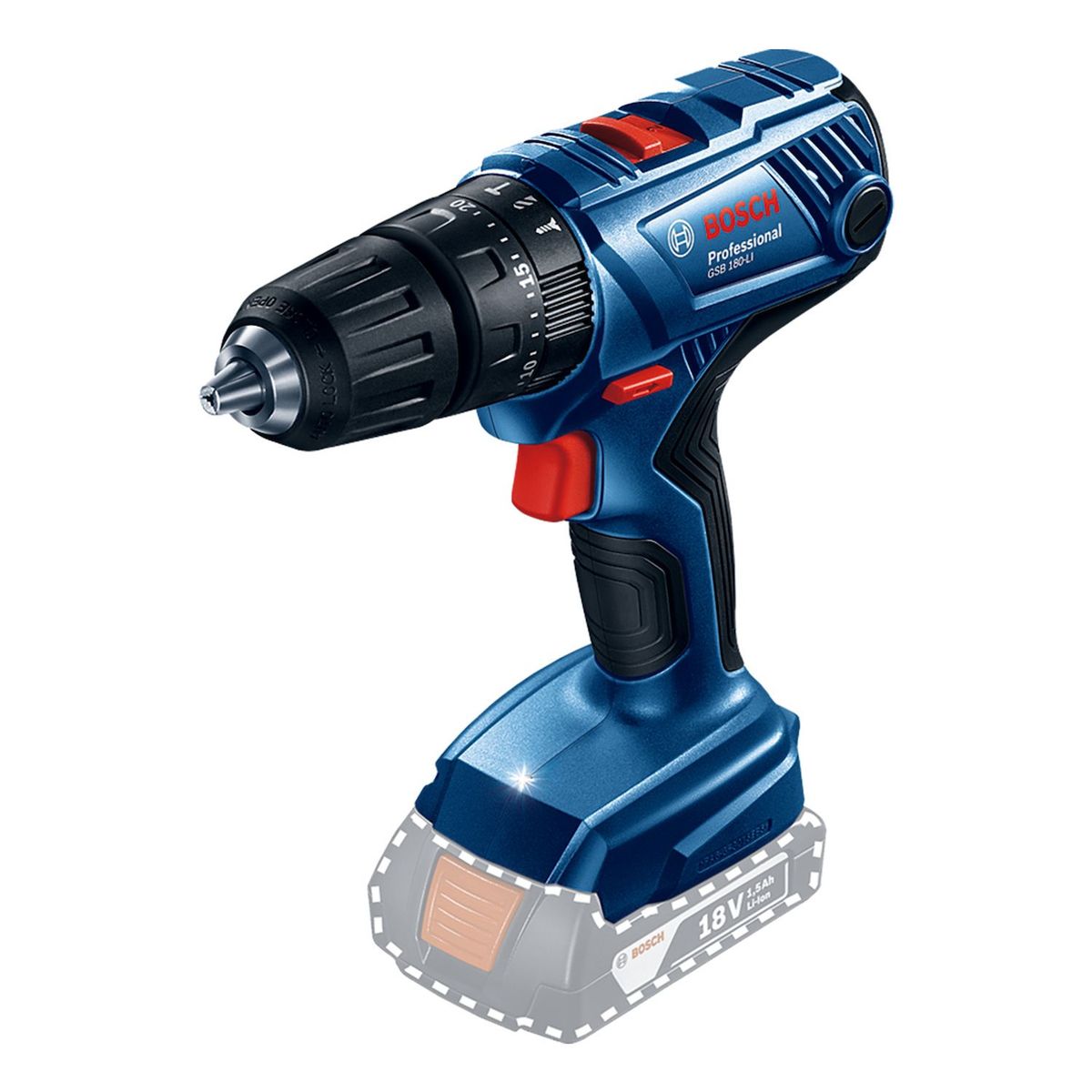 Bosch - Taladro Percutor 12 18V 54Nm Baretool GSB 180-LI