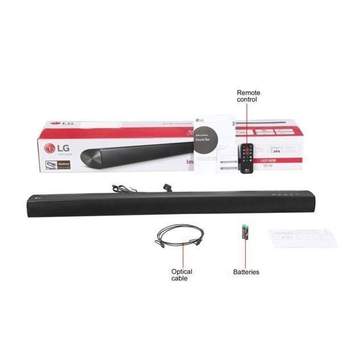 LG - Barra de sonido Soundbar LG LAS160B 2,0 Ch 50W bt