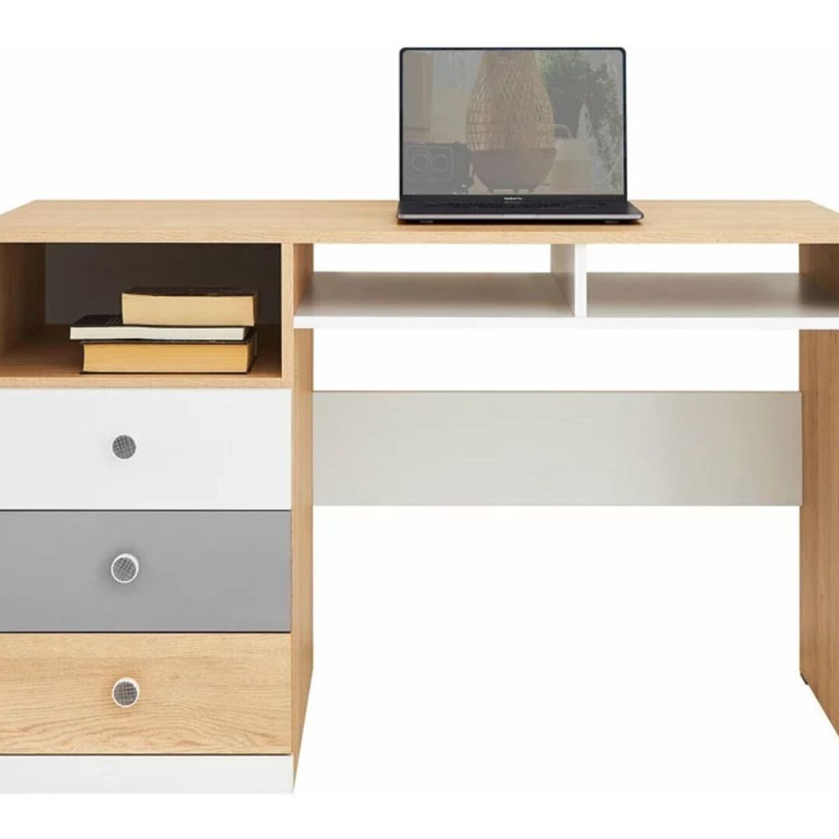 TU MESITA - Escritorio Moderno Alipio 3 cajones Multicolor TU MESITA