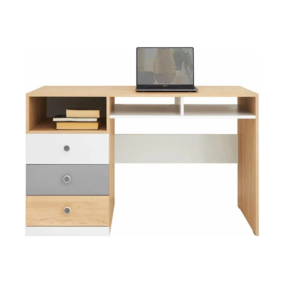 TU MESITA - Escritorio Moderno Alipio 3 cajones Multicolor TU MESITA