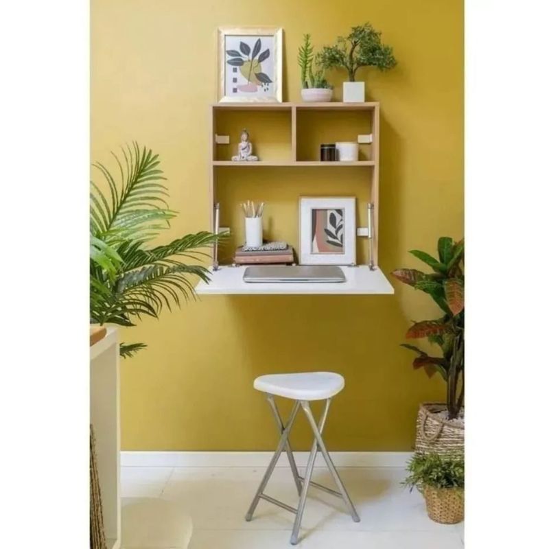 TU MESITA - Escritorio Flotante y Plegable Rebeca color RobleBlanco TU MESITA