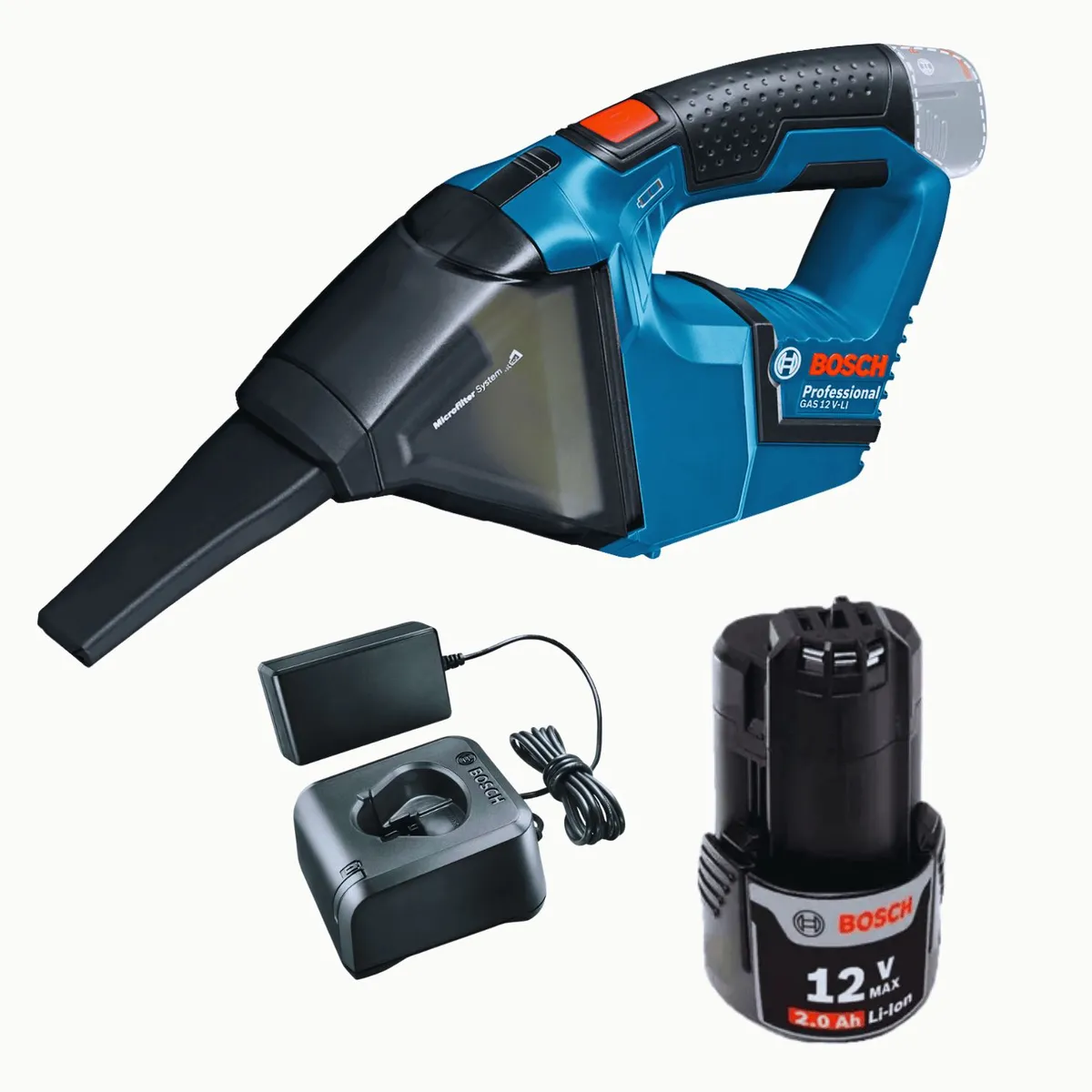 BOSCH - Aspiradora De Polvo Inalám Bosch Gas 12v-li + Bateria Y Cargador