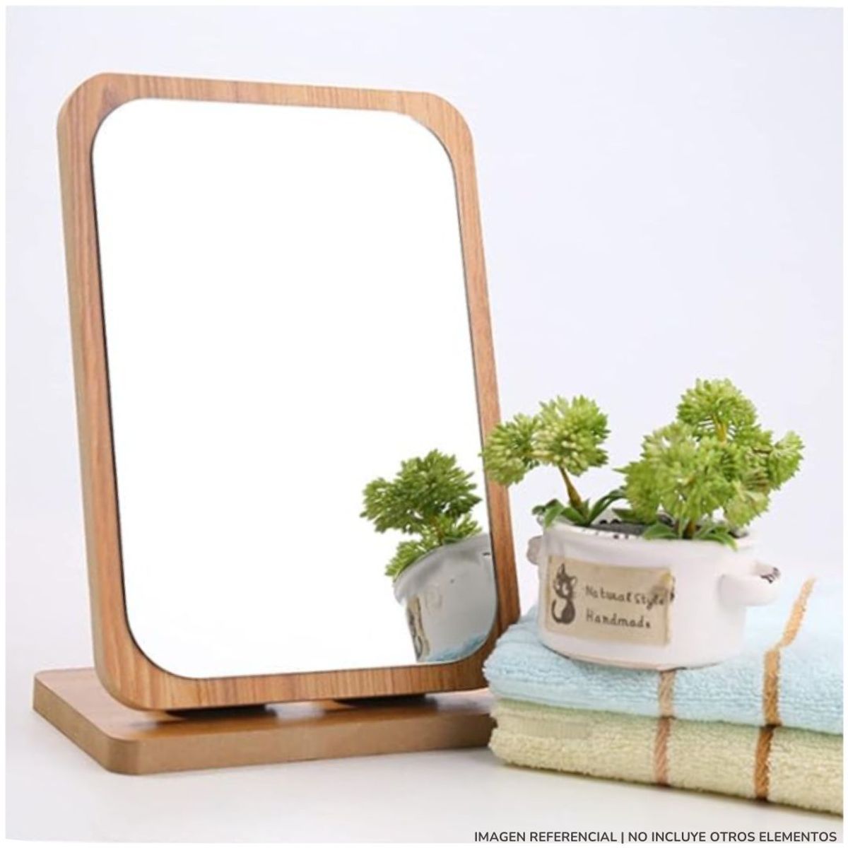 GENERICO - Espejo rectangular aesthetic de madera