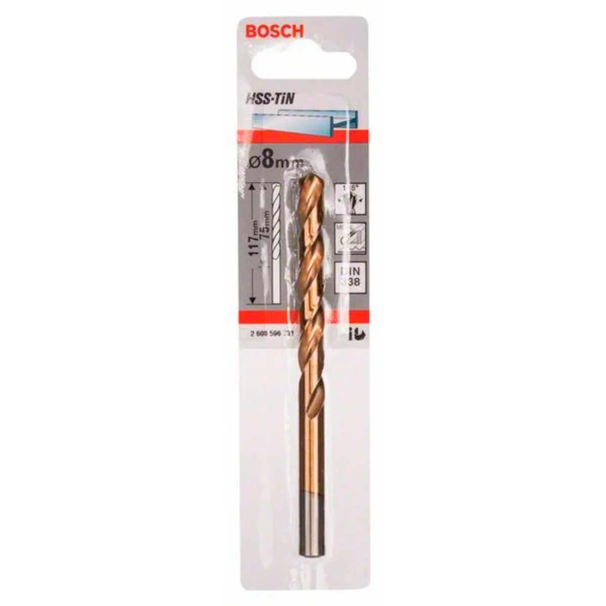BOSCH - Broca Bosch Hss-Tin 8mm
