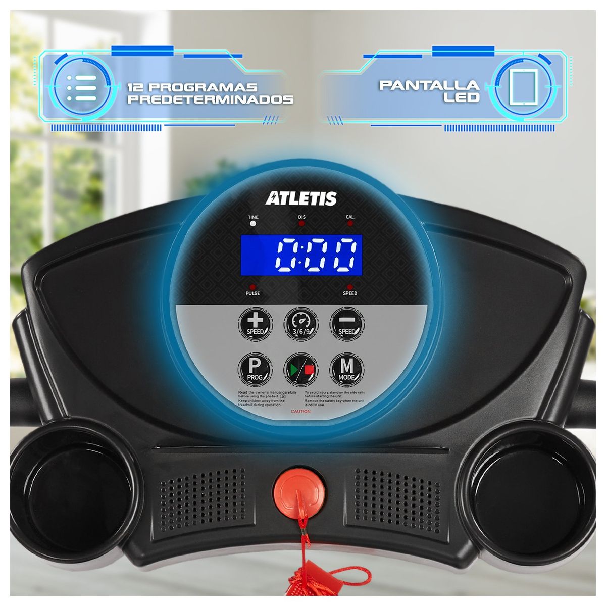 ATLETIS - Trotadora Eléctrica Plegable K100 LED 1,0 HP