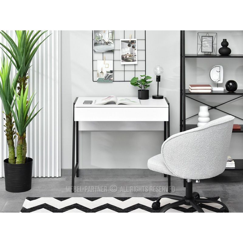 TU MESITA - Escritorio Práctico Raiven color Blanco 1 cajón TU MESITA