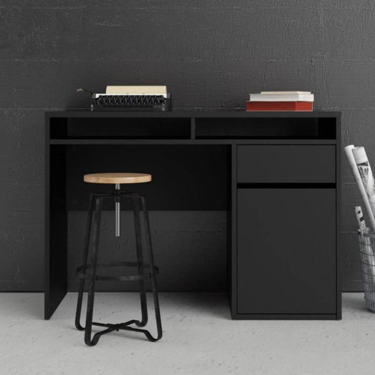 TU MESITA - Escritorio Clásico Vienna 1 puert 1 cajón TU MESITA color Negro