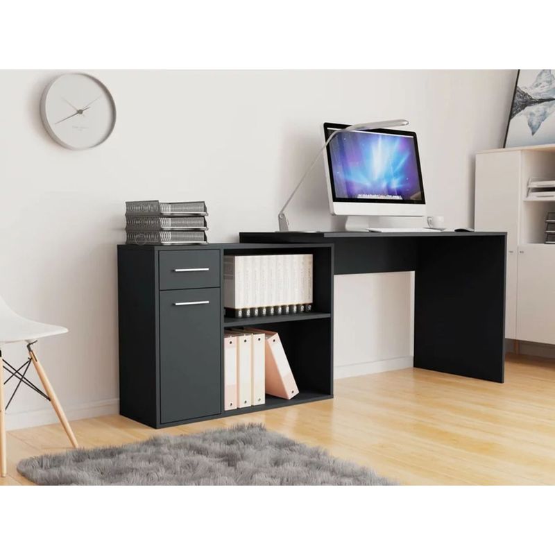 TU MESITA - Escritorio Moderno Bristol color Negro 1 Cajón TU MESITA