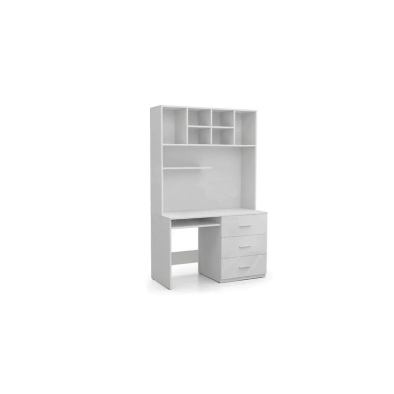 TU MESITA - Escritorio con Estante Mávila color Blanco 3 cajones TU MESITA