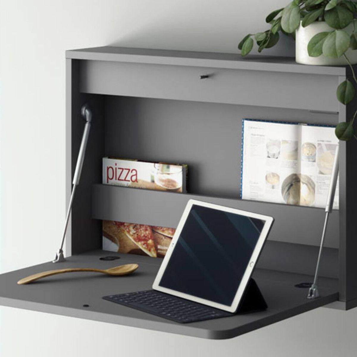 TU MESITA - Escritorio Abatible Mauri color Gris TU MESITA