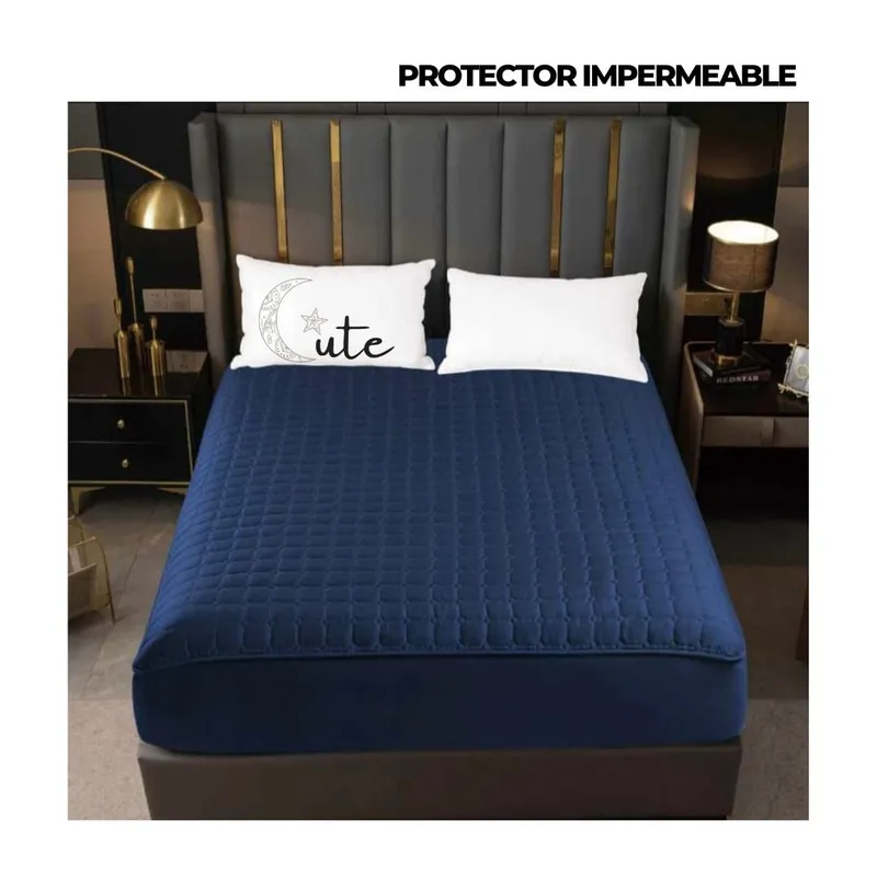 CUTE - FORRO DE COLCHÓN IMPERMEABLE DE 2 PLAZAS