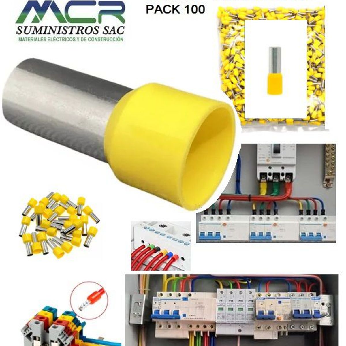 GENERICO - TERMINAL TUBULAR O CONECTOR PARA CABLES DE 2-0 AWG 70MM2 PACK100UND