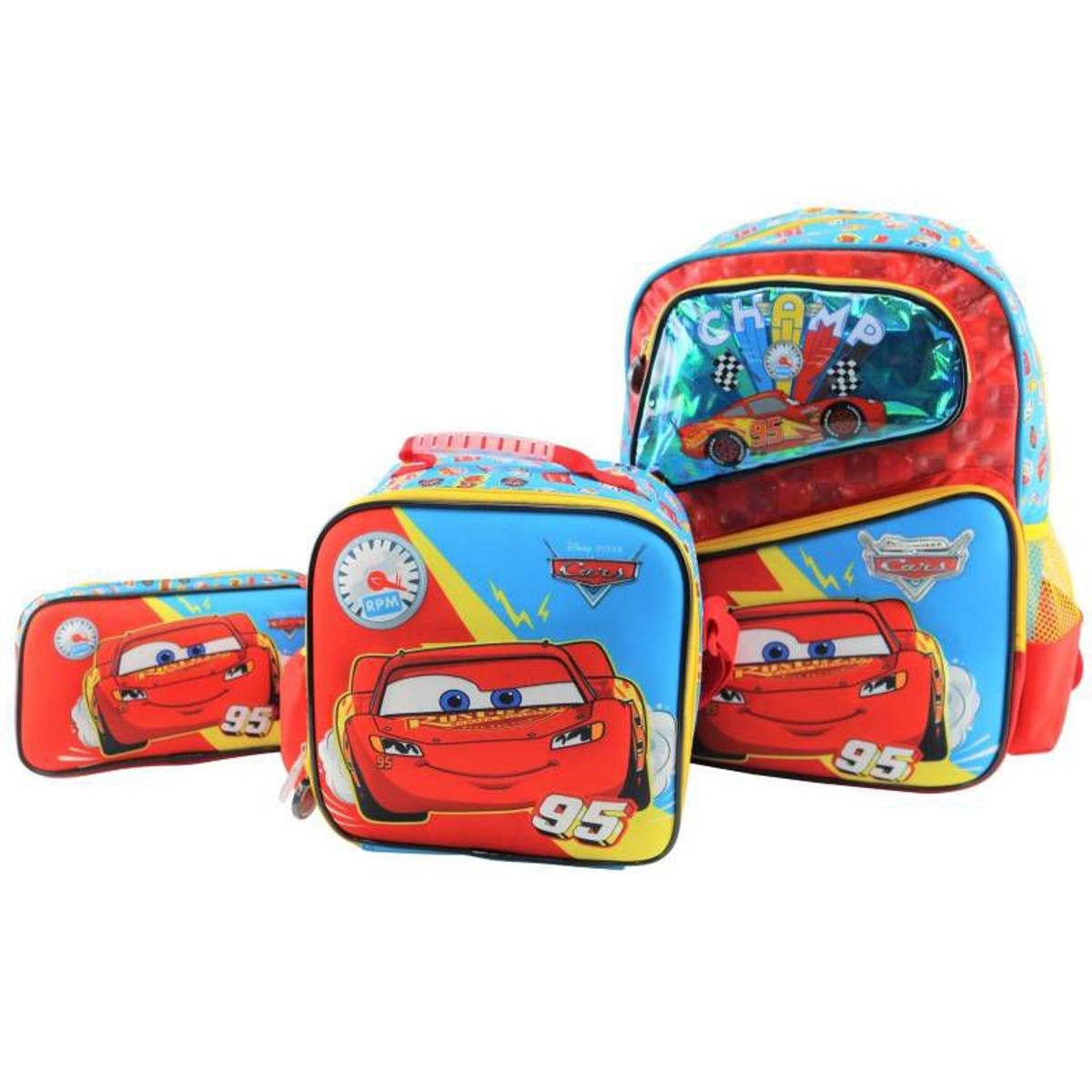 SCOOL - MOCHILA SCOOL CARS +LONCHERA Y CARTUCHERA