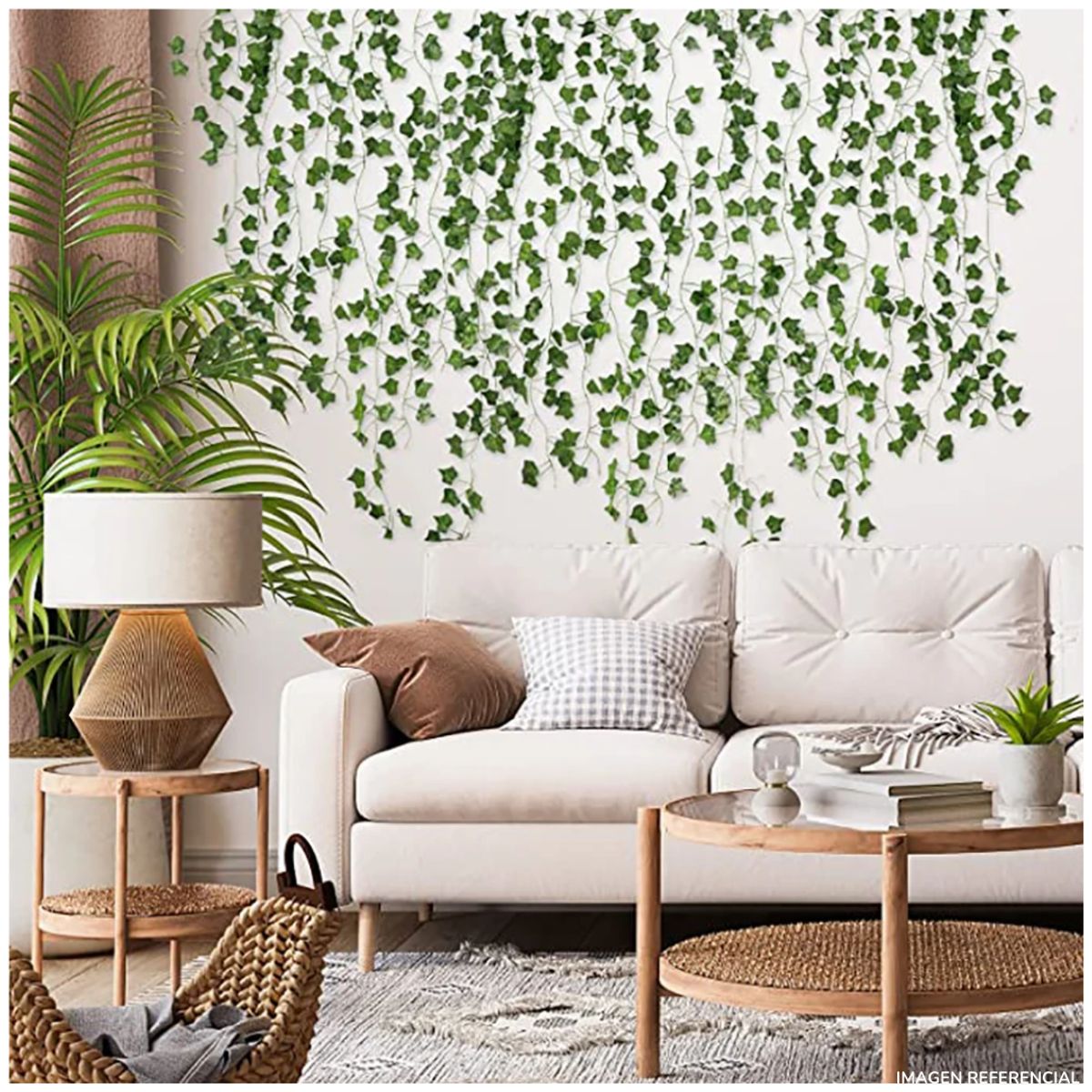 INSPIRA MARKET - Guirnalda planta artificial para decorar habitaciones y ambientes 2mt