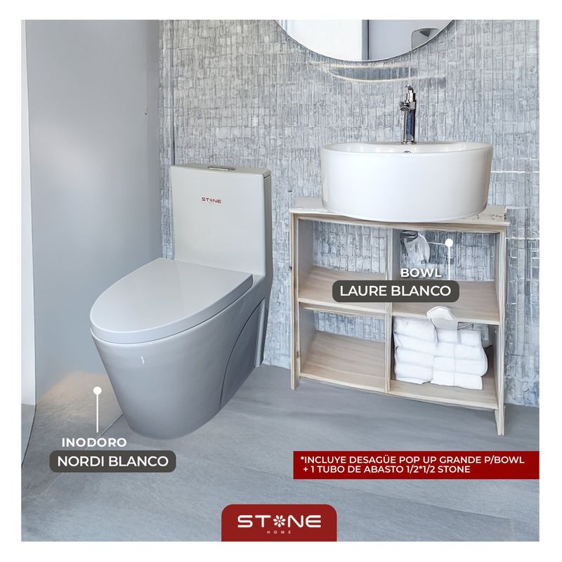STONE - COMBO NORDI BLANCO + LAVAMANO LAURE STONE