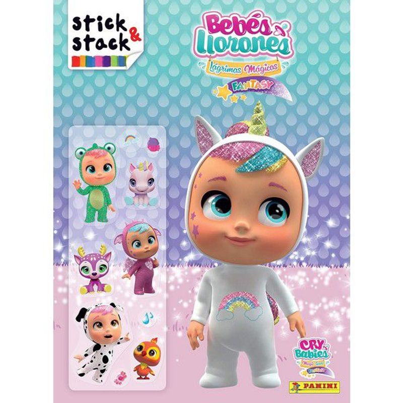 GENERICO - Libro Infantil BEBES FANTASY STICK & STACK LIBRO con Stickers
